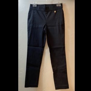 Rafaela comfort brand size 4 stretch navy blue dress pants cropped